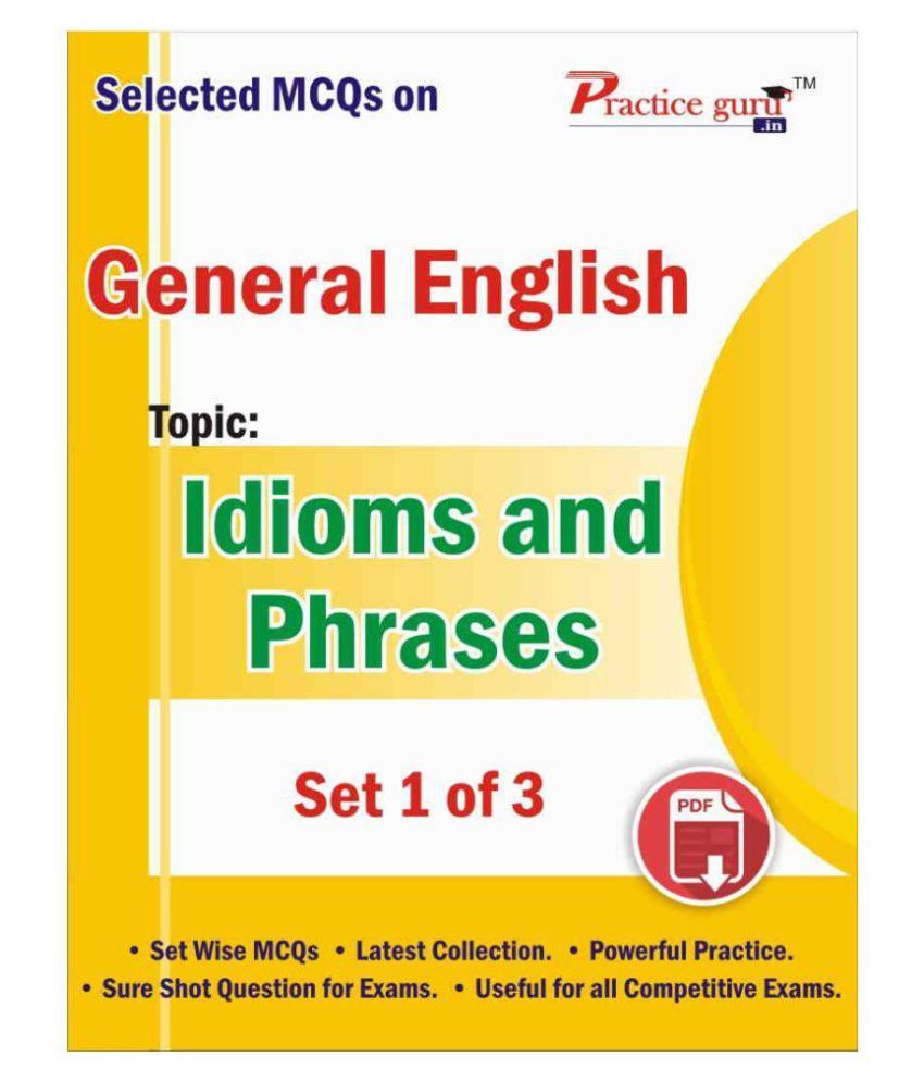 Selected Mcqs On English - Idioms And Phrases Set 1 Of 3 Downloadable Content available at snapdeal for Rs.49