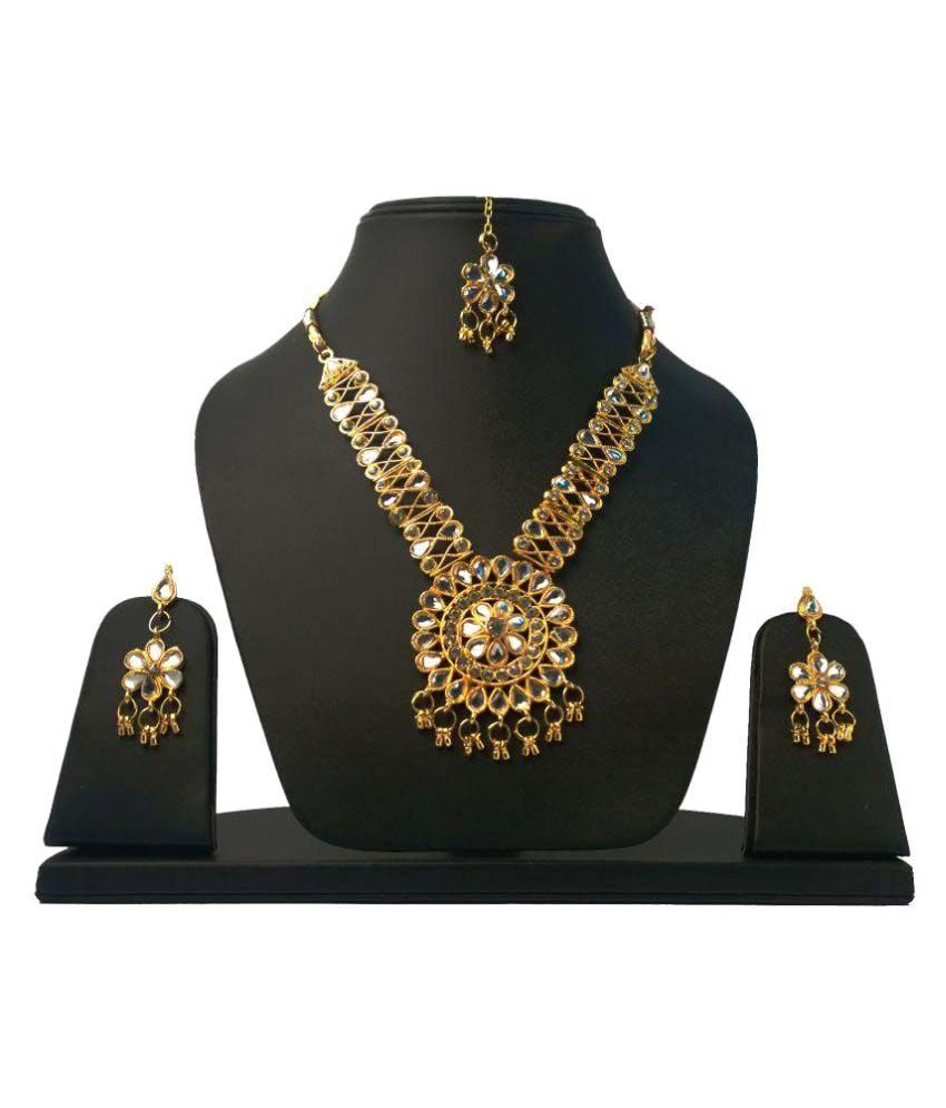 Ashley Artificial Necklace Jewellery Set With Matching Earing And Mang Tikaa available at snapdeal for Rs.349