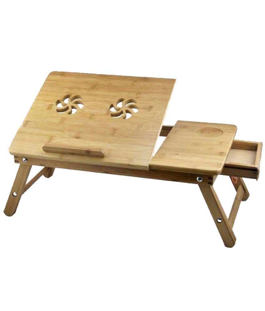 Traders5253 Multipurpose Laptop Table Bed Tray Foldable, Wooden And