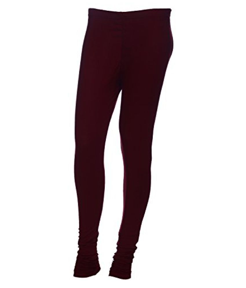 Mahi Fashions Womens Stretchable Cotton Lycra Leggings (maroon , Size Xxl) available at snapdeal for Rs.299