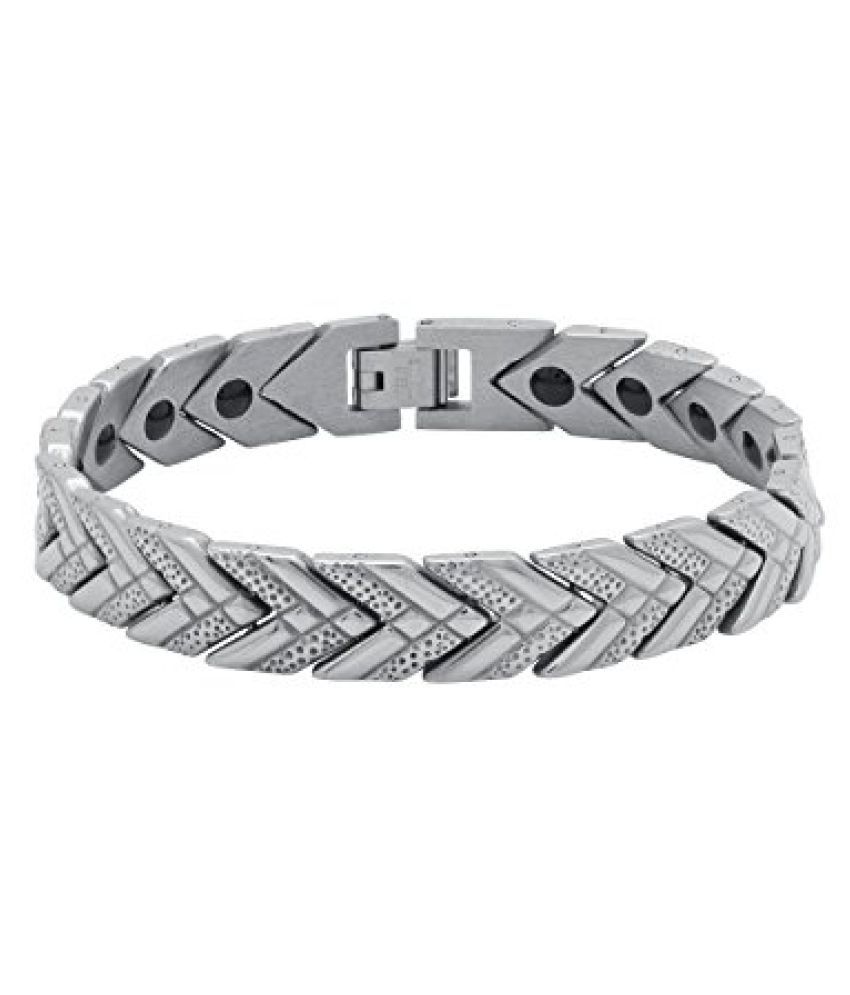 Voylla Arrow Designer Textured Silver Bracelet available at snapdeal for Rs.699