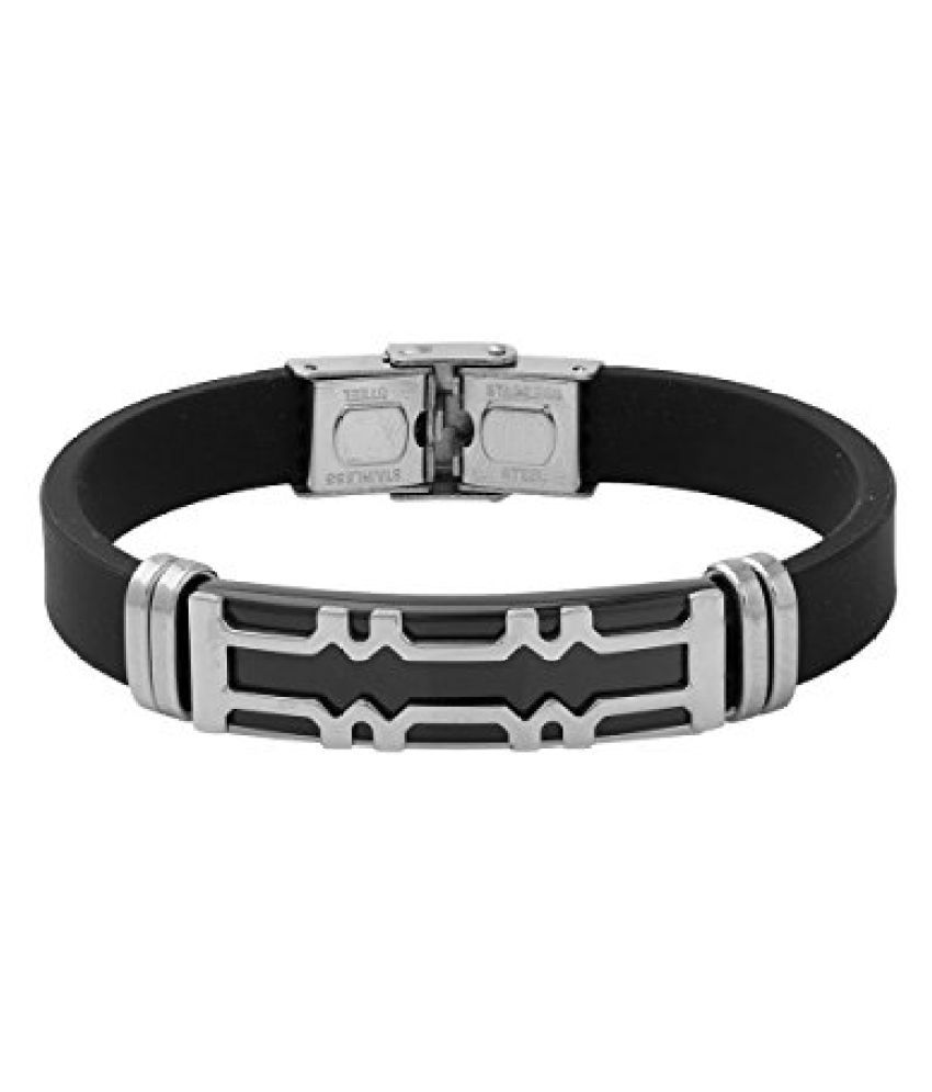 Voylla Black And Silver Colored Designer Bracelet For Men available at snapdeal for Rs.449