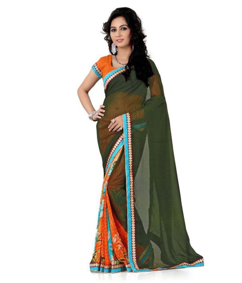 Usha Silk Mills Multicoloured Georgette Saree available at snapdeal for Rs.469