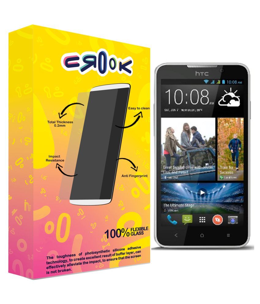 Htc Desire 516 Tempered Glass Screen Guard By Crook available at snapdeal for Rs.355