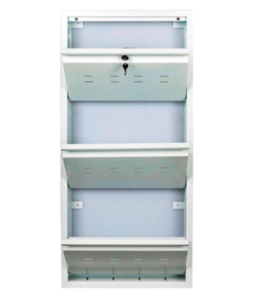 Panajoy Mini Metal 3 Door Wall Mounted Shoe Rack available at snapdeal for Rs.4536