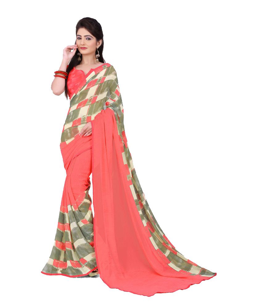 Bahubali Multicoloured Georgette Saree available at snapdeal for Rs.802