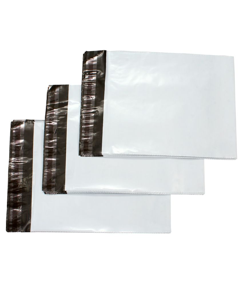 Packingkaro White Shopping Bags - 100 Pc available at snapdeal for Rs.100