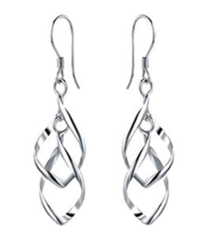Karigari Fashion Jewels Silver Color Alloy Hangings Earrings available at snapdeal for Rs.395