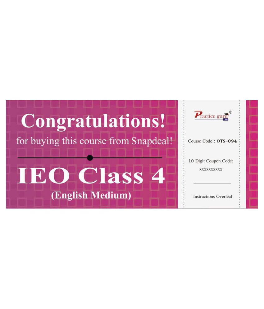 Topic Wise Tests For Ieo Class 4 License/redemption Code - Physical available at snapdeal for Rs.499
