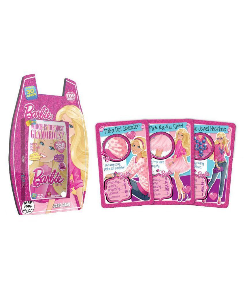 Winning Moves Top Trumps Deluxe Barbie Card Game available at snapdeal for Rs.75