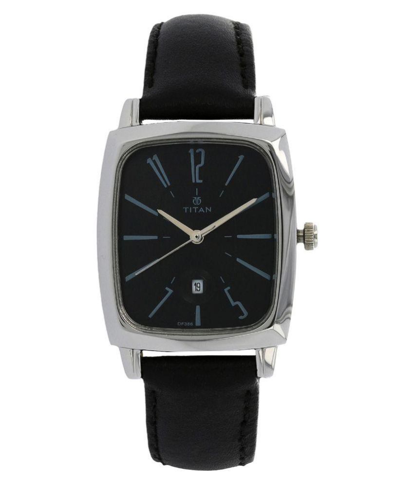 Titan Black Dial Leather Strap Watch 2558sl01 available at SnapDeal for