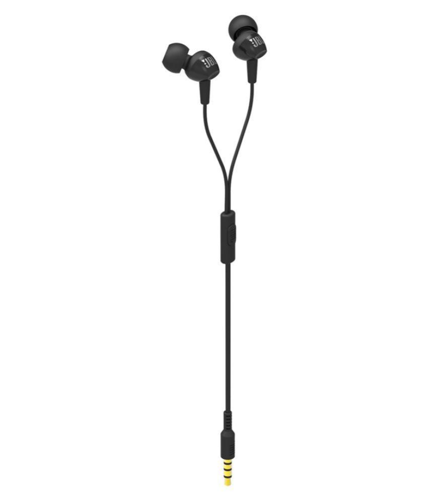 Jbl C100si In Ear Wired Earphones With Mic Black available at snapdeal for Rs.999