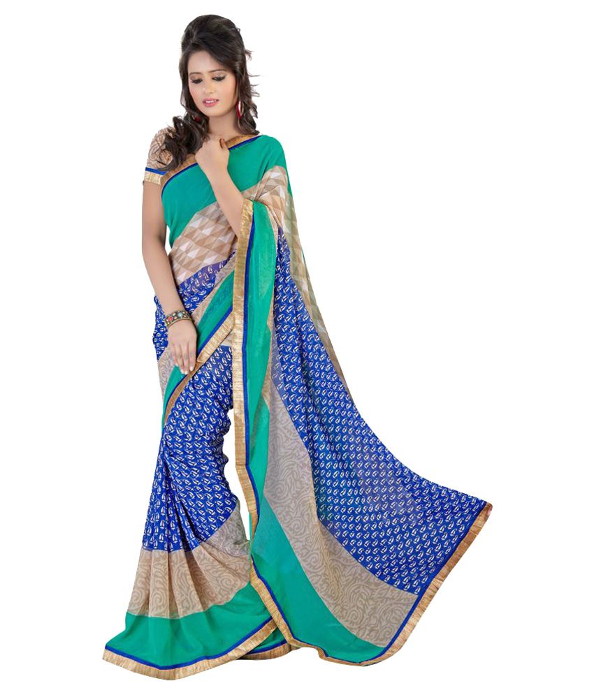 Fabdeal Multicoloured Georgette Saree available at snapdeal for Rs.399