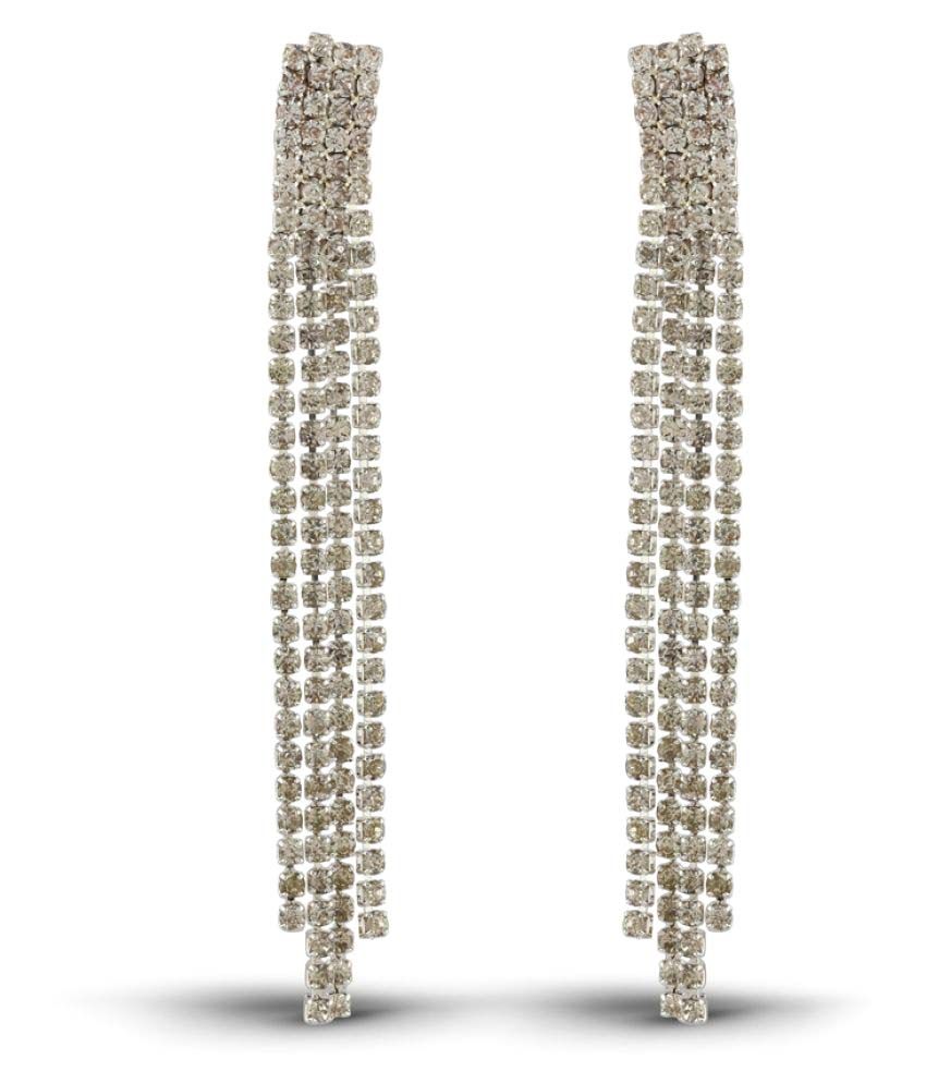 Rich Lady Ethnic Rhodium Earrings available at snapdeal for Rs.170