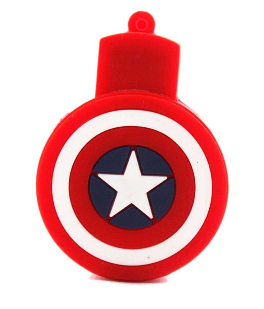 Probus Marvel Avengers Caption America 32 Gb Usb Pendrive Pd-mx-0713 32gb Usb 2.0 Fancy Pendrive Red Blue available at snapdeal for Rs.872
