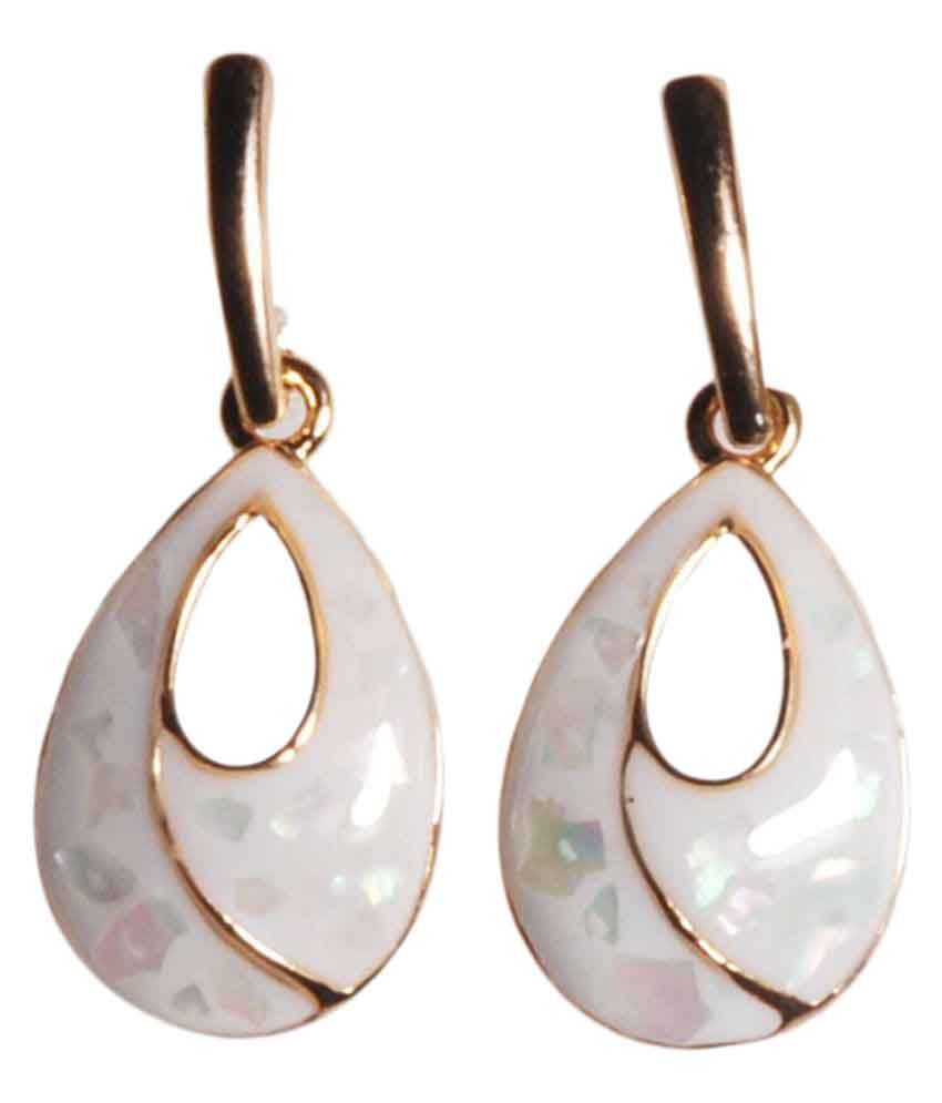 Karigari Fashion Jewels White Alloy Earrings available at snapdeal for Rs.580