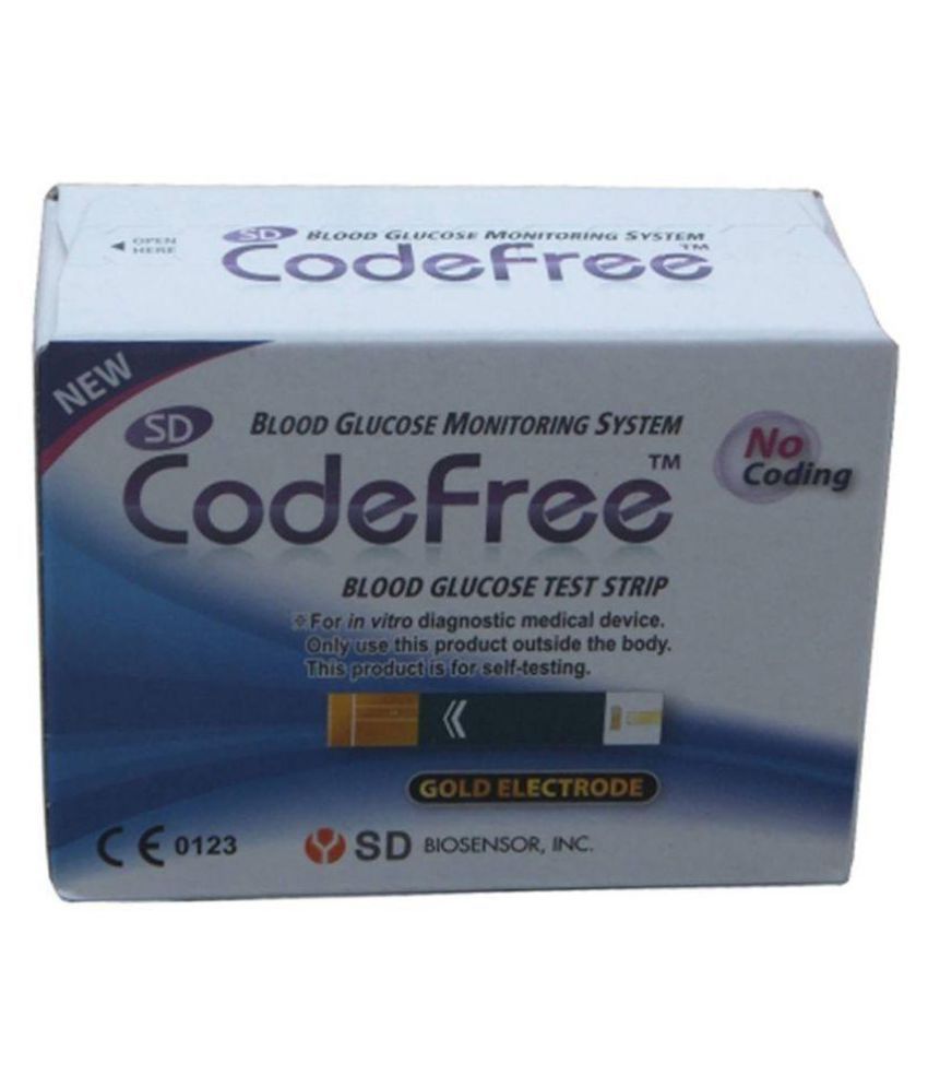 Sd Check Codefree Strips (pack Of 100) Biosensor 05/2018 available at snapdeal for Rs.855