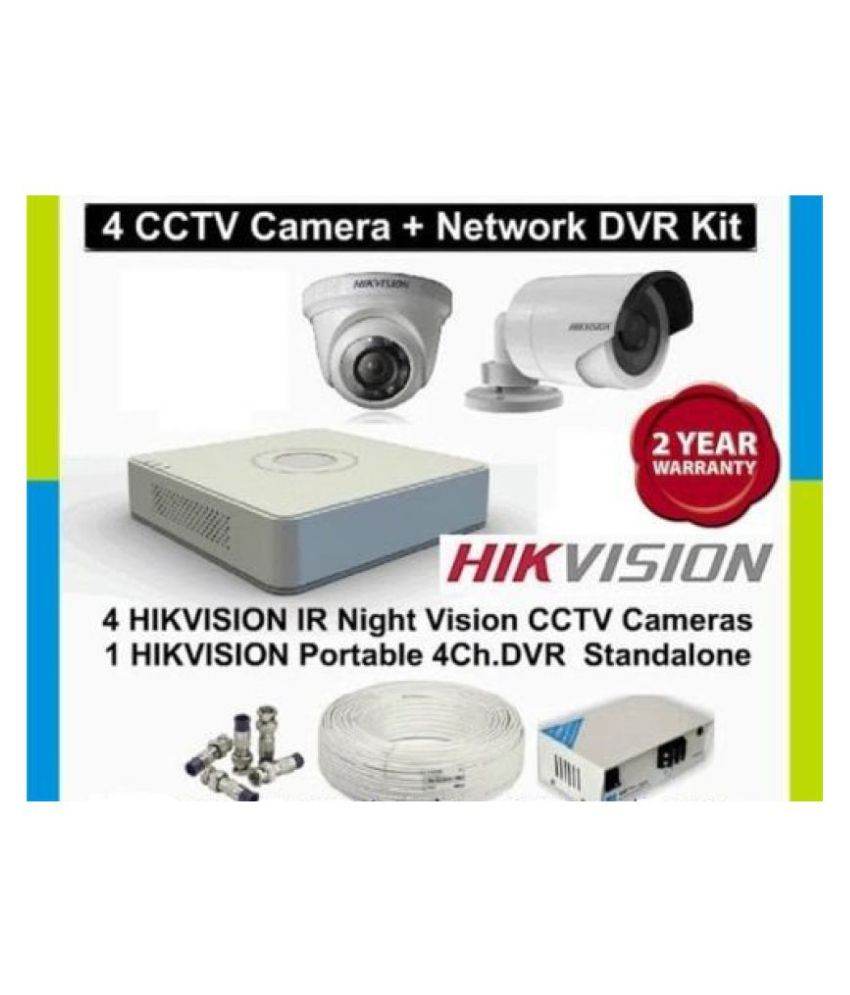 Hikvision 4 Channel Dvr With 1 Indoor & 1 Outdoor Cctv Camera Surveillance Kit available at snapdeal for Rs.9990