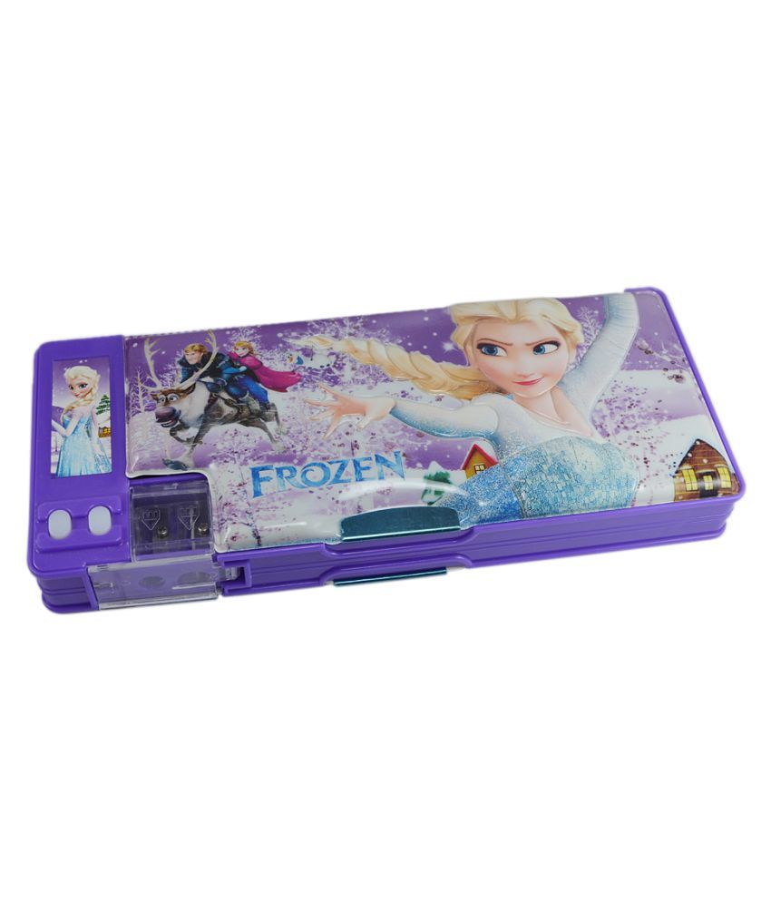 Saamarth Impex Frozen Girl Print Purple Colour Pen Pencil Box available at snapdeal for Rs.349