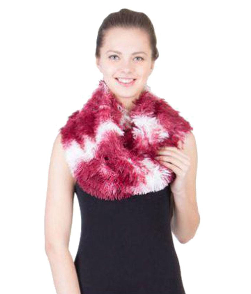 Shawl-e-kashmir Maroon Scarves available at snapdeal for Rs.799