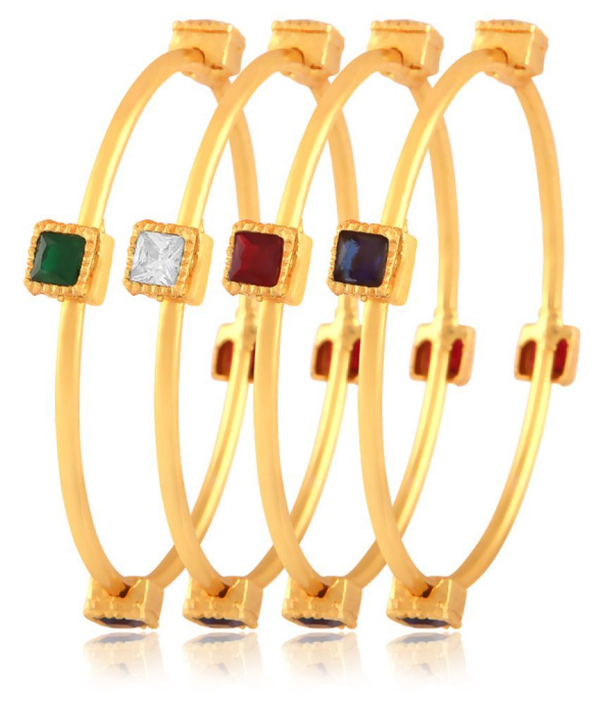 Dc Studio American Diamond Cz Multicolour Bangle - 4 Pcs available at snapdeal for Rs.275