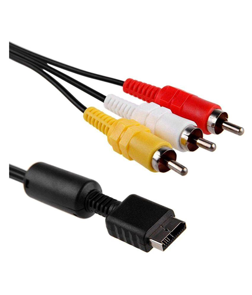 Feleez Sony Ps3 And Sony Ps2 Av Cable (black) available at snapdeal for Rs.349