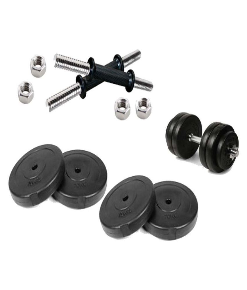 Body Grip 5 Kg Home Gym Set (2.5kg X 2 + 1 Dumbbells Rods Of 14 Inches) available at snapdeal for Rs.955