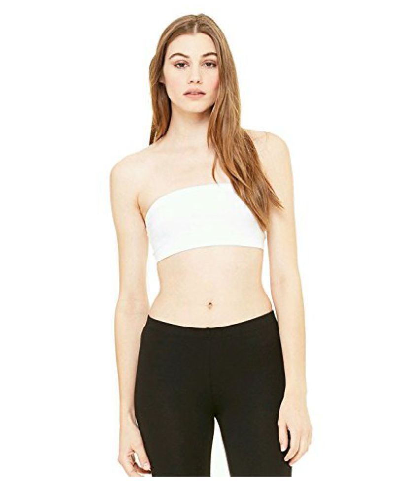 Fashion Line White Women's Short Tube Top(free Size) available at snapdeal for Rs.98
