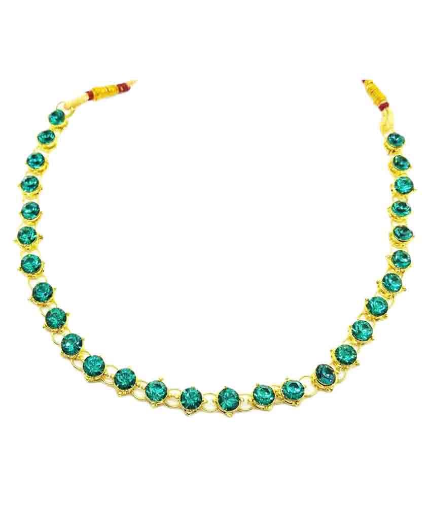 Tsquare Green American Diamond Stone Necklace available at snapdeal for Rs.222