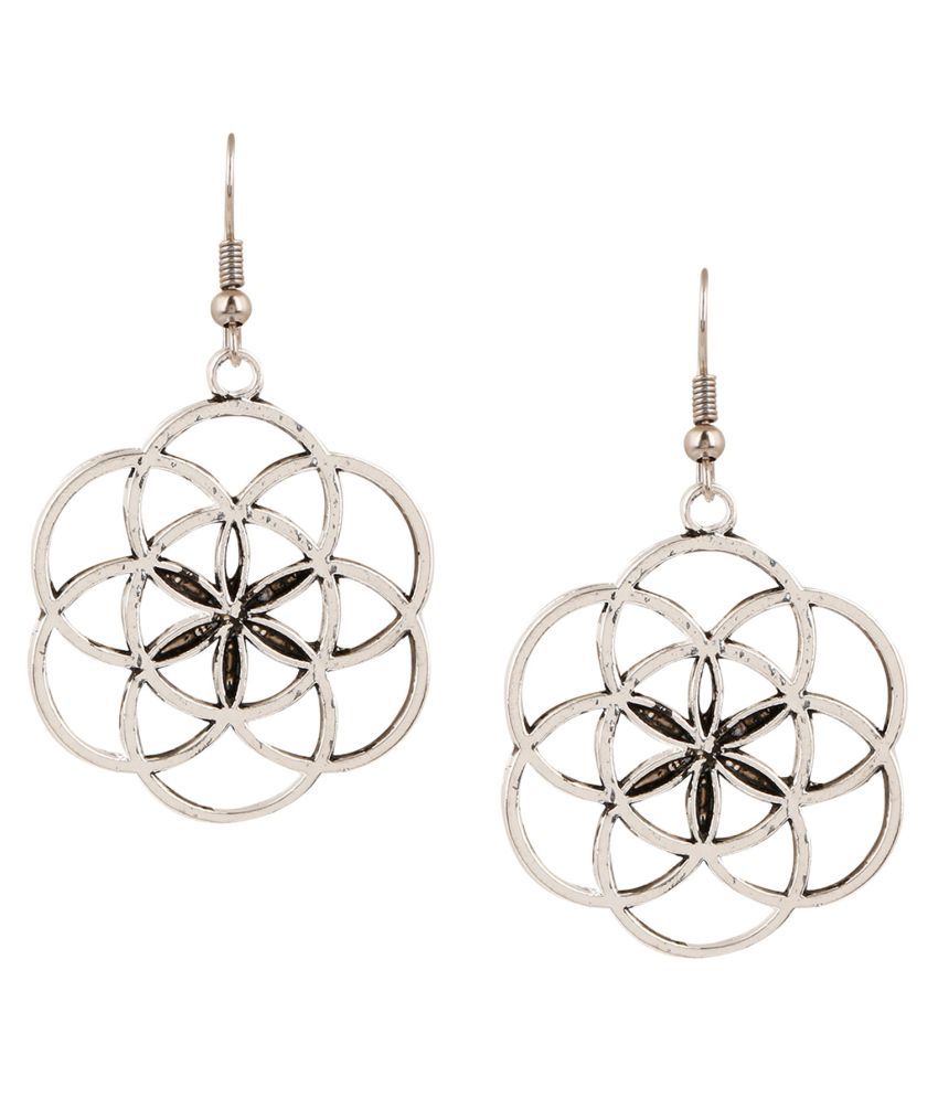 Fine Jewellers Classic Ethnic Style Flower Shaped Earrings available at snapdeal for Rs.161