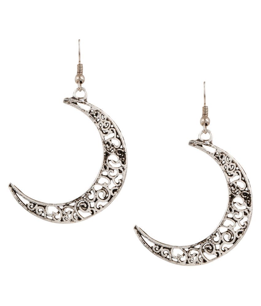 Fine Jewellers Classic Ethnic Style Moon Shaped Earrings available at snapdeal for Rs.149