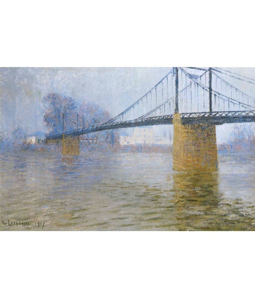 The Museum Outlet - The Suspende Bridge At Triel, 1917 - Poster Print Online Buy (30 X 40 Inch) available at snapdeal for Rs.2599