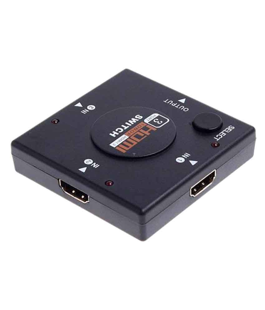 Microware 3 Port Hdmi Switch Media Streaming Device (black) available at snapdeal for Rs.699