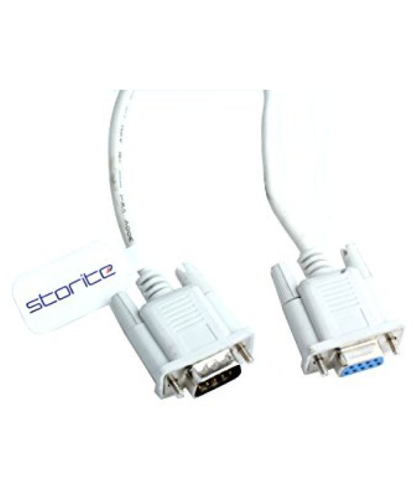 (1.5 Meter) Storite 9 Pin Serial Male To Female Extension Cable Lead Db9 Rs232 Serial Gray Color available at snapdeal for Rs.250