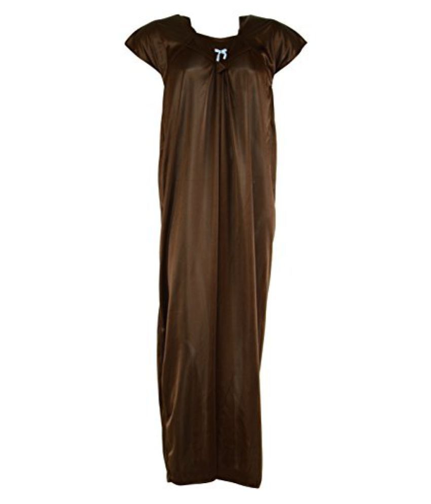 Right2buy Women's Art Silk nighty (brown, Xxl) available at snapdeal for Rs.130