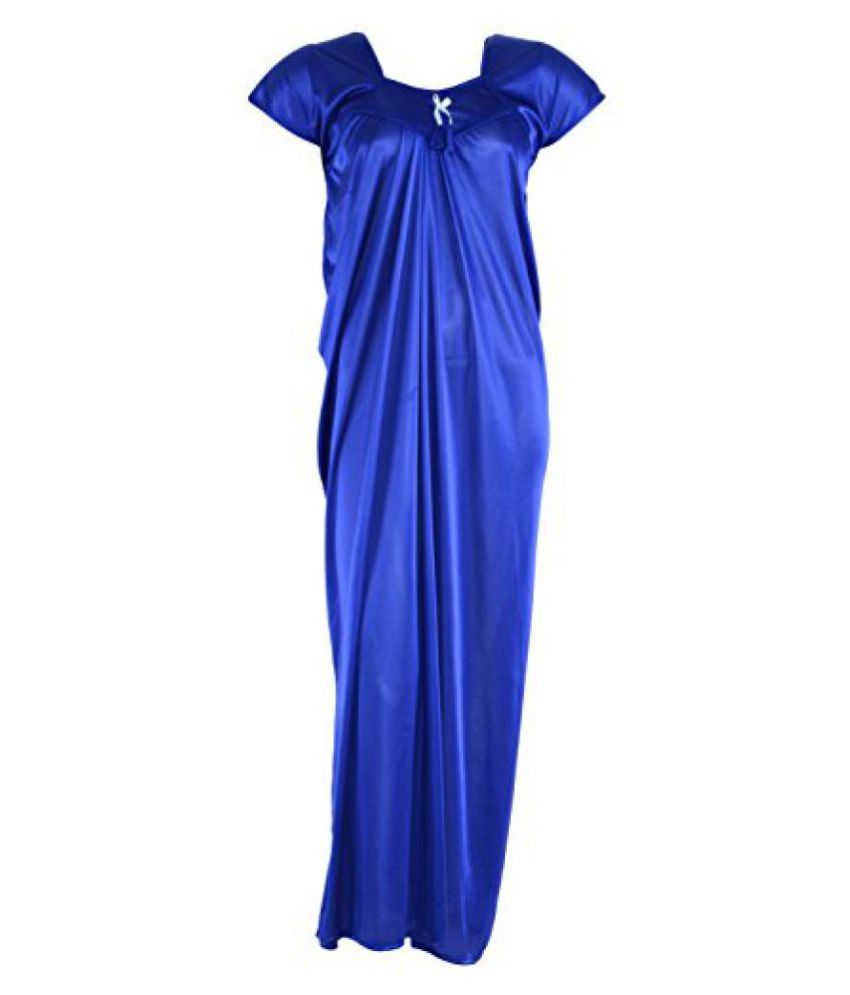 Right2buy Women's Art Silk nighty (blue, Xxl) available at snapdeal for Rs.130