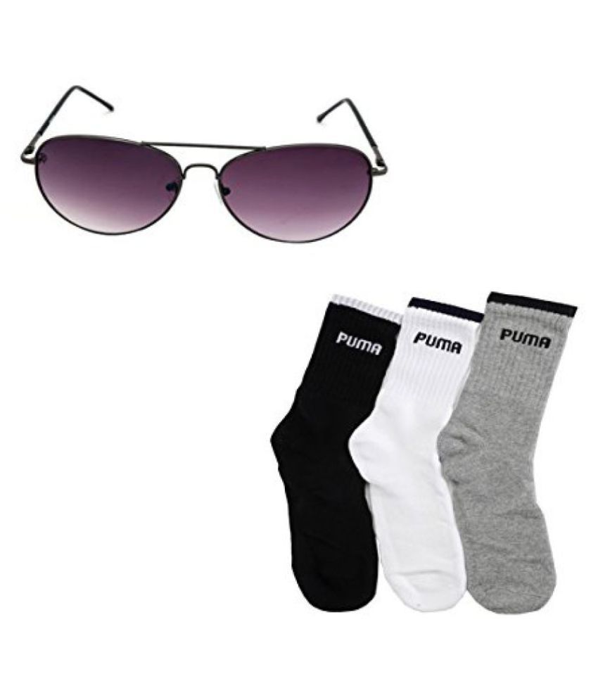 Puma Pack Of 3 Sockswith Spartiate Sunglass available at snapdeal for Rs.1998