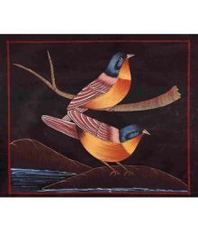 Advance Hotline Handmade-water-color-painting-bird Fabric Painting Without Frame Single Piece