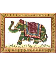Advance Hotline Handmade-water-color-painting-elephant Fabric Painting Without Frame Single Piece