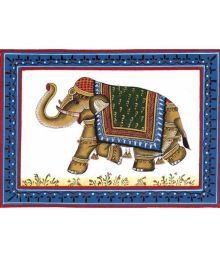 Advance Hotline Handmade-water-color-painting-elephant Fabric Painting Without Frame Single Piece