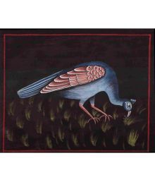 Advance Hotline Handmade-water-color-painting-peacock Fabric Painting Without Frame Single Piece