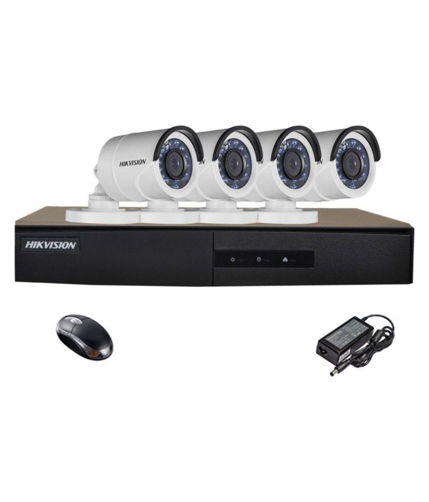 Hikvision Ds7204hghie12ce16cotir04 Dvr Cctv Camera - Black available at snapdeal for Rs.10159