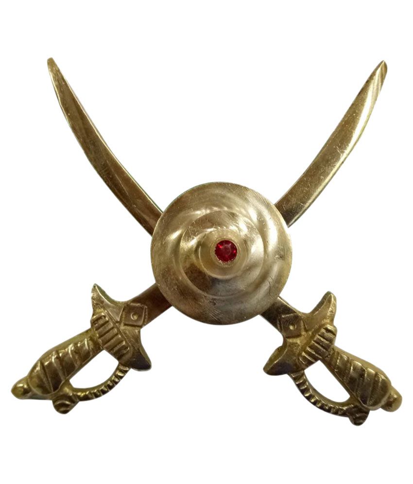 A&a Automobile Tool Box / Rear And Front / Rear mudguard Brass Sword With Red Stone Badge Decal Emblem For Classic 350cc available at snapdeal for Rs.299