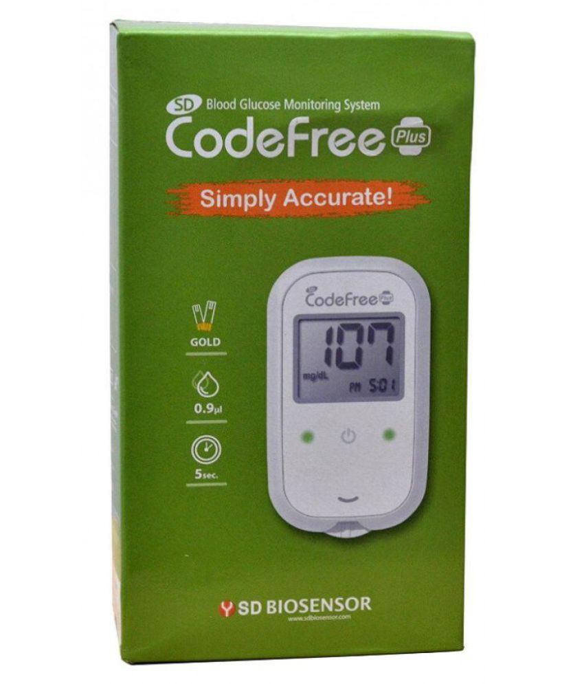 Sd Codefree Plus Glucometer With 10 Test Strips available at snapdeal for Rs.798