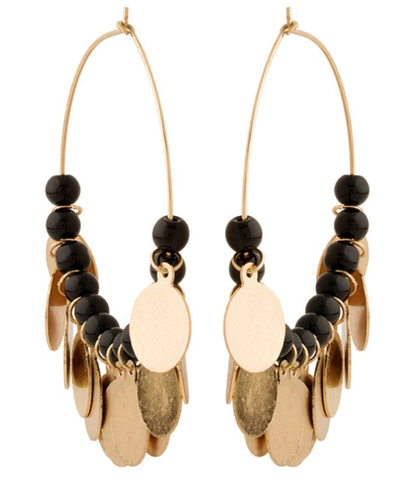 Voylla Rose Golden Plated Earrings With Coin Shaped Charms available at snapdeal for Rs.269