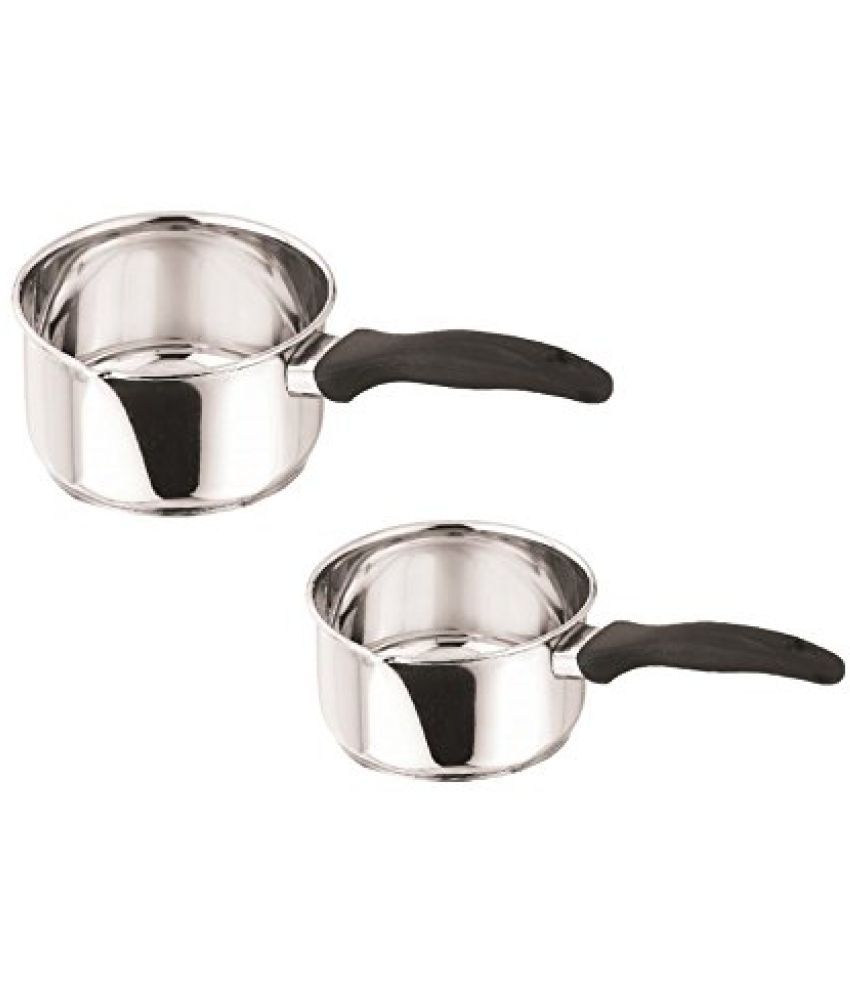 Kitchen Essentials Sauce Pan Combo,800ml-1200 Ml, Stainless Steel, Silver, 2 Pc Set available at snapdeal for Rs.350