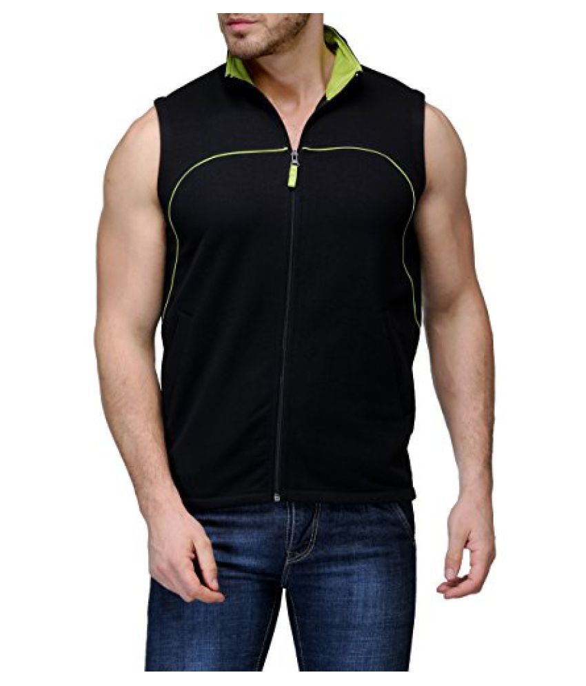 Scott Mens Black Cotton Sleeveless Jacket available at snapdeal for Rs.799
