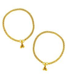 Anuradha Art Golden Finish Designer Very Classy Simple Stylish Traditional Anklet/payal For Women