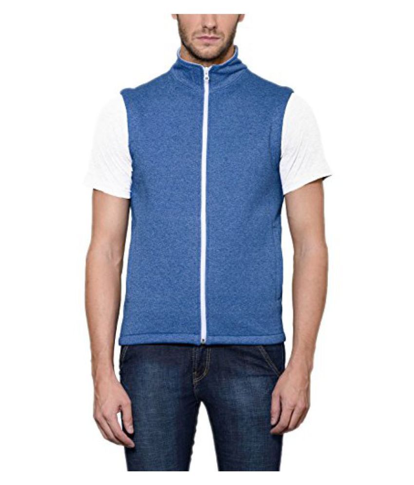 Scott Mens Royal Blue Melange Cotton Sleeveless Jacket available at snapdeal for Rs.799