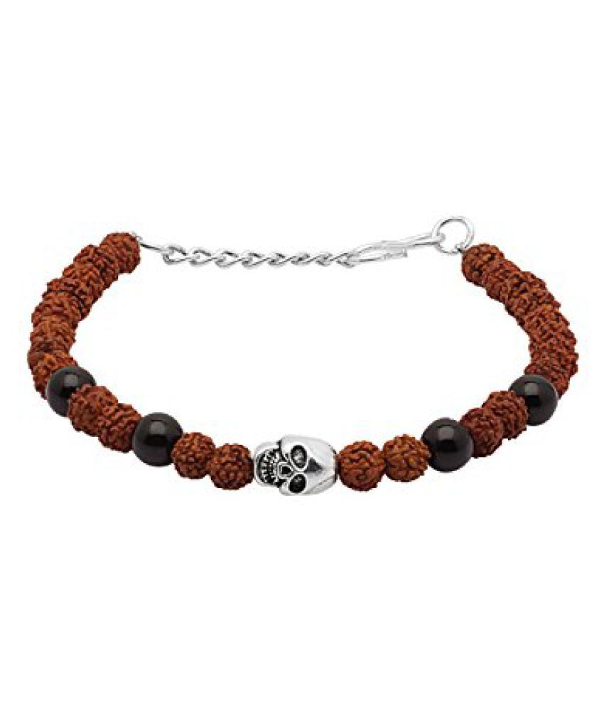 Voylla Skull Designer Rudraksh Beaded Bracelet available at snapdeal for Rs.189